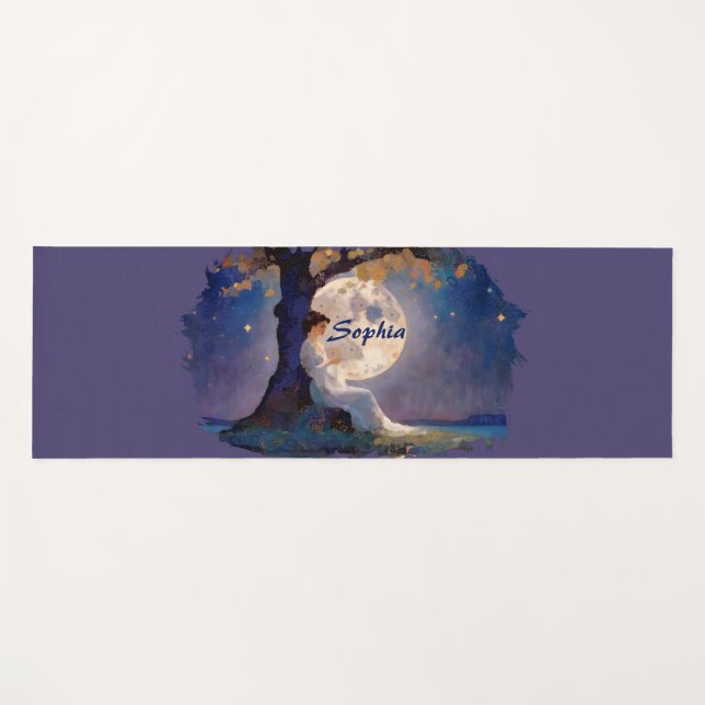 Moonlit Dreamer - Serene Night Sky Yogamatte (Vorderseite (Horizontal))