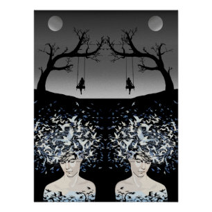 Moonlit Dreams: Freiheit und Einsamkeit Poster