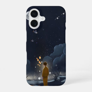 Moonlit Dreams – iPhone 16 Case | Night Sky Illust iPhone 16 Hülle