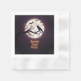 Moonlit Elegance | Halloween-Party Paper Napkins Serviette
