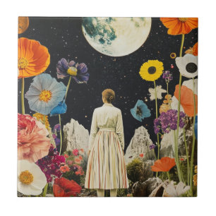 Moonlit Elegance - Zurück auf die Frau mit dem Mon Fliese