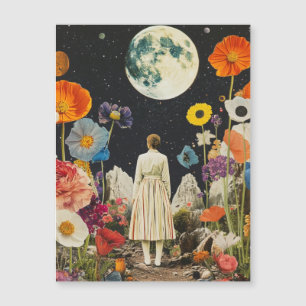 Moonlit Elegance - Zurück auf die Frau mit dem Mon Magnetkarte