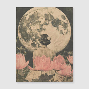 Moonlit Elegance - Zurück auf die Frau mit dem Mon Magnetkarte