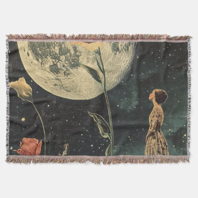 Moonlit Elegante - Frau mit dem Mond Decke (Vorderseite)