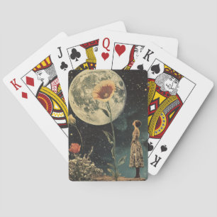 Moonlit Elegante - Frau mit dem Mond Spielkarten