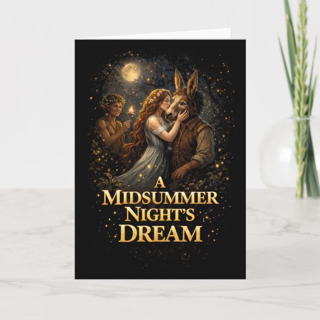 Moonlit Enchantment Feiertagskarte (Vorderseite)