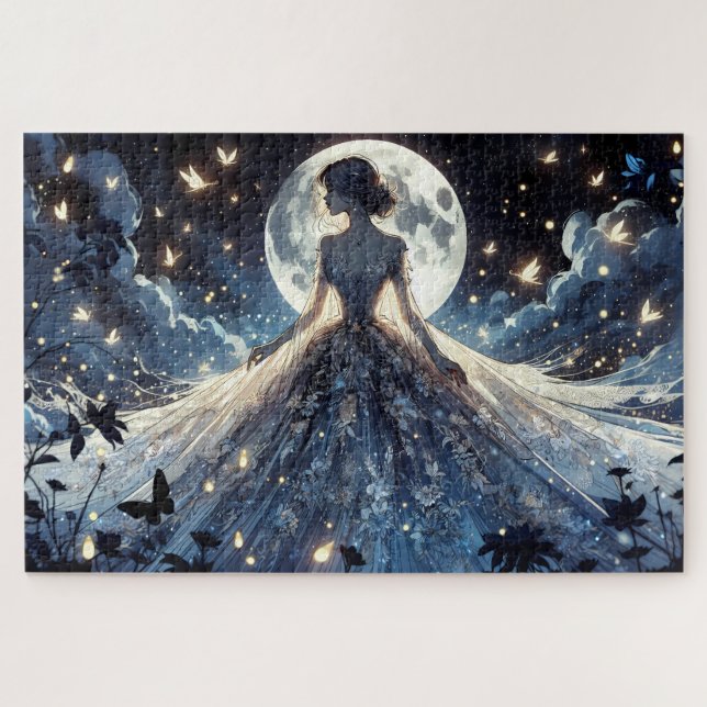 Moonlit Fairy Princess Celestial Gown Puzzle (Horizontal)