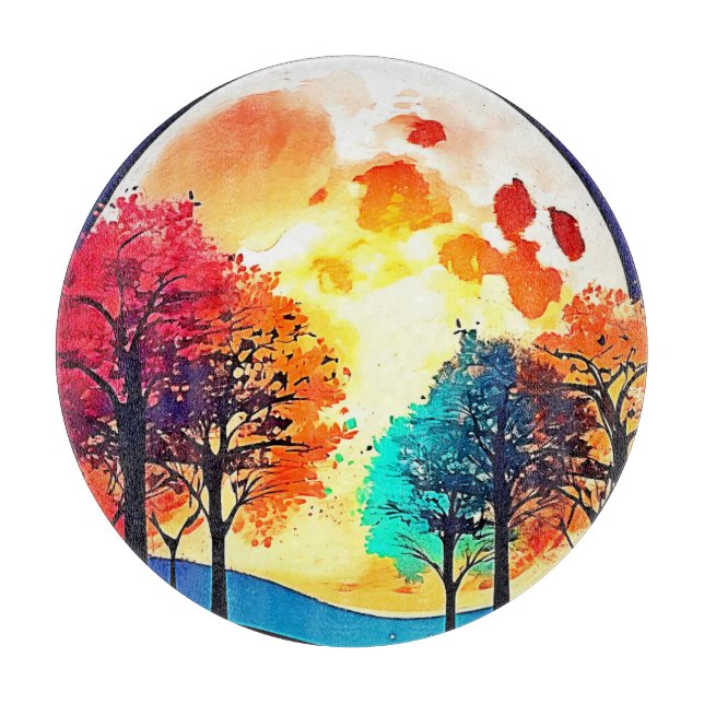 Moonlit Forest Fantasy Art Schneidebrett (Vorderseite)