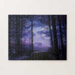 Moonlit Forest Puzzle<br><div class="desc">Ein Wald in der Nacht mit Vollmond</div>