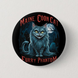 Moonlit Friedhof Whispers: Furry Ghost Design Button