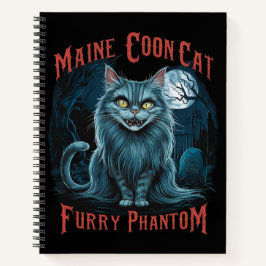 Moonlit Friedhof Whispers: Furry Ghost Design Notizbuch