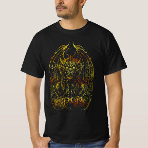 Moonlit Gargoyle: Gotisches Kunstwerk T-Shirt