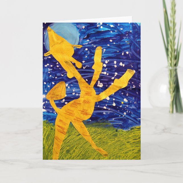 Moonlit Giraffe - Grafik durch Carter - Alter 7 Karte (Vorderseite)