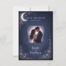 Moonlit Grove Celestial Woodland Wedding Save The Date