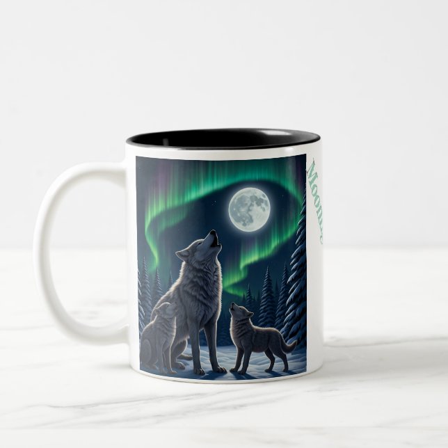 "Moonlit Harmony - Wolf Pack Collection"seMug Zweifarbige Tasse (Links)