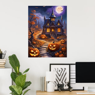 Moonlit Haunt: Eine Halloween-Fantasie Poster