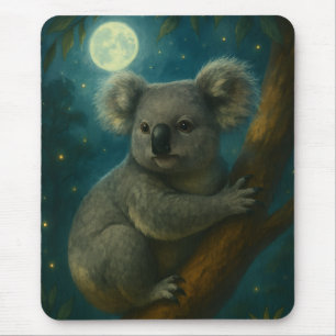Moonlit Koala Perch Mousepad