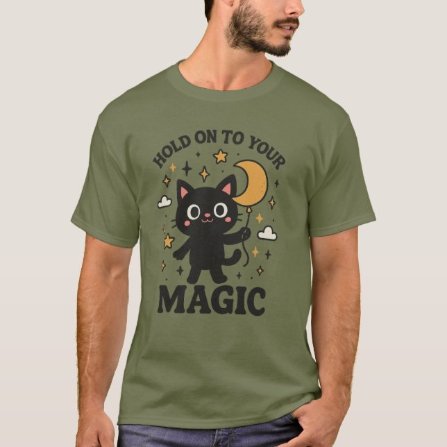 Moonlit Magic Cat T-Shirt (Vorderseite)