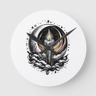 Moonlit Magic Runde Wanduhr