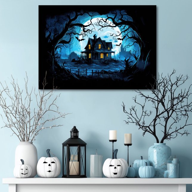 Moonlit Manor Spuk House Leinwanddruck (Von Creator hochgeladen)