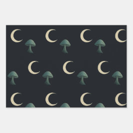 Moonlit Masquerade Elegant Halloween Geschenkpapier Set