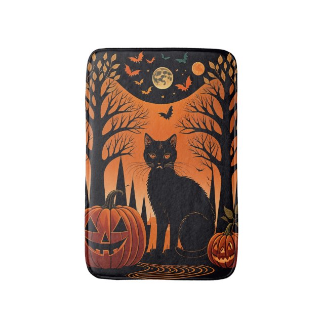 Moonlit Meow Badematte (Vorderseite Vertikal)