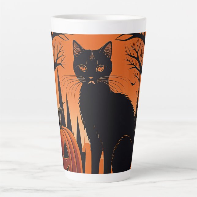 Moonlit Meow Milchtasse (Vorderseite)