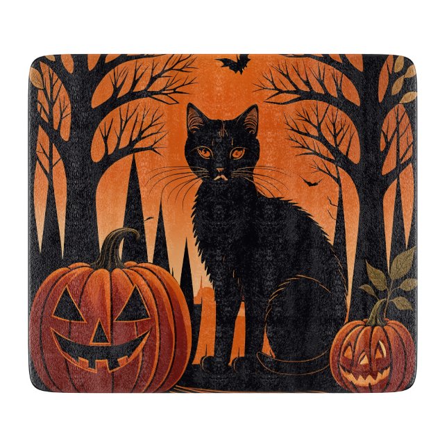 Moonlit Meow Schneidebrett (Vorderseite)