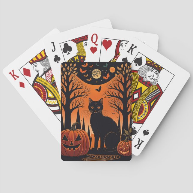 Moonlit Meow Spielkarten (Rückseite)