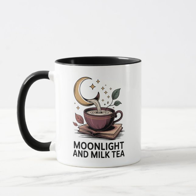 Moonlit Milk Tee Crescent Tasse (Links)