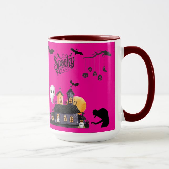 Moonlit Mischief hot pink Tasse (Rechts)