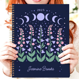 Moonlit Moon Phase Garden 2025 Individuelle Name Planer