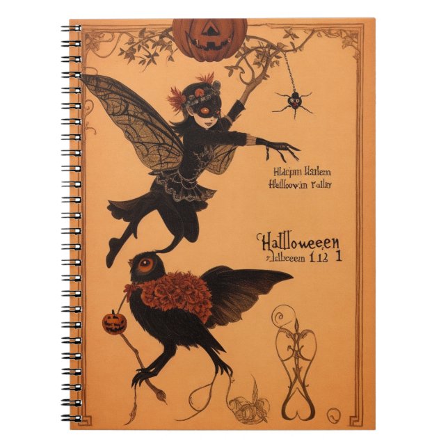 Moonlit Mysteries Samhain Night Notebook Notizblock (Vorderseite)