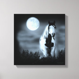 Moonlit Mystical Hallion Shaman Wrapped Canvas Leinwanddruck