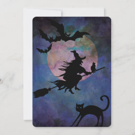 Moonlit Night with Wich, Halloween-Party Einladung