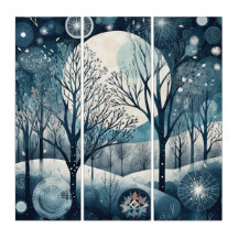 Moonlit Nordic Forest