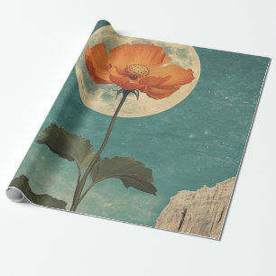 Moonlit Orange Bloom - Vintag Boho Charm Geschenkpapier