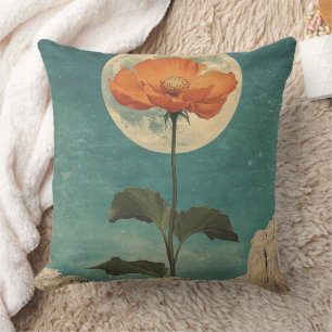 Moonlit Orange Bloom - Vintag Boho Charm Kissen