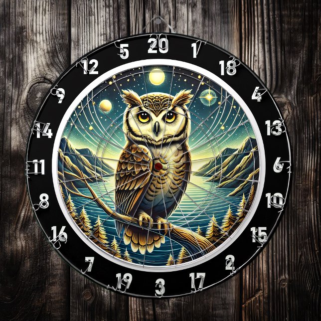 Moonlit Owl Art Dartboard Art Dartscheibe (Von Creator hochgeladen)