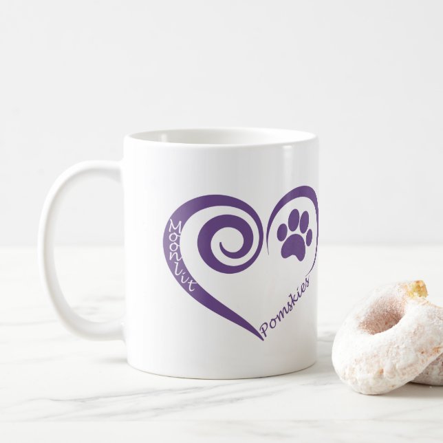 Moonlit Pomsky Tasse (Mit Donut)