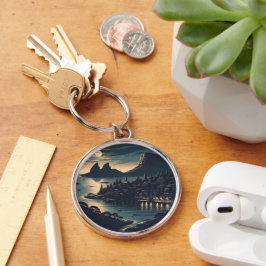 Moonlit Port Schlüsselanhänger