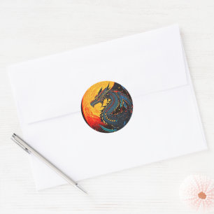 Moonlit Regal Dragon Sticker - Bold & Majestic
