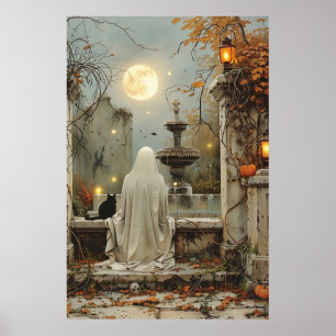Moonlit Reverie im vergessenen Garten Poster