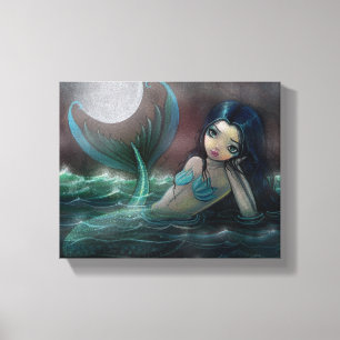 Moonlit River Gallery Wrapped Canvas Print Leinwanddruck
