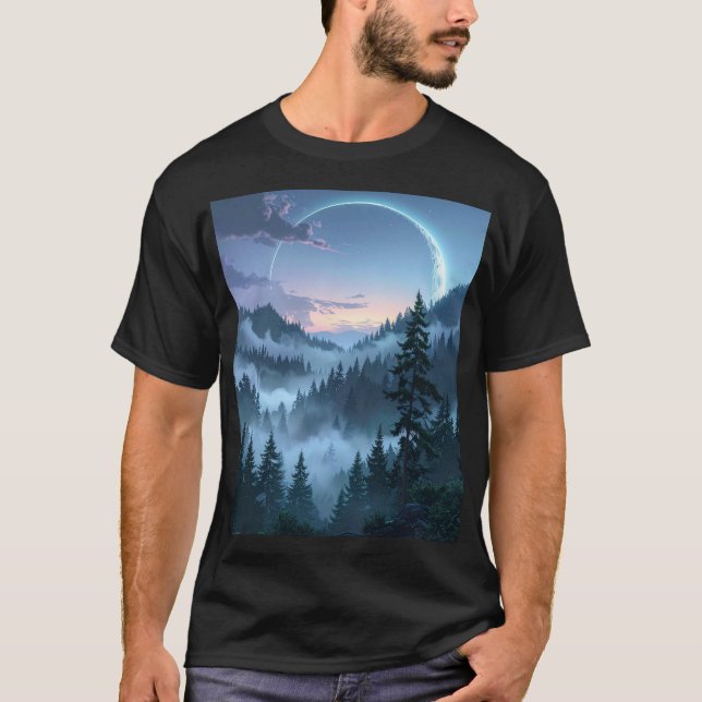 Moonlit Sanctuary: The Ethereal Forest T-Shirt (Vorderseite)
