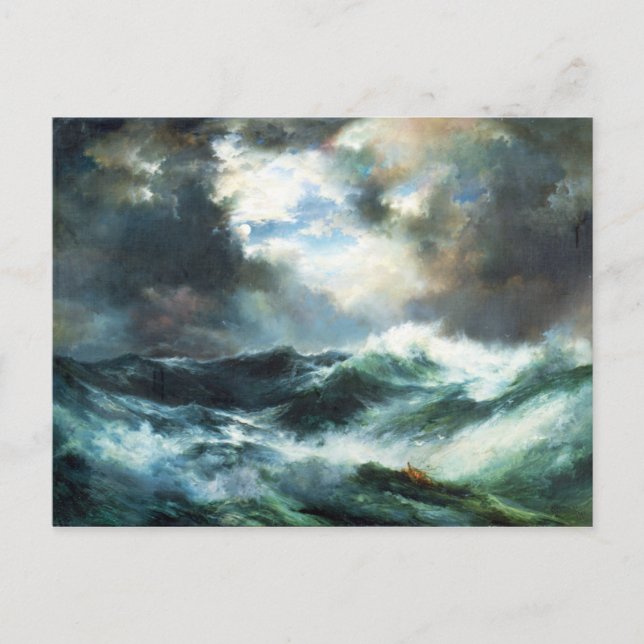 Moonlit Schiffbruch in Meer Postkarte (Vorderseite)