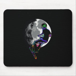 Moonlit Scooter Champ - Scooter Boy Artwork Mousepad