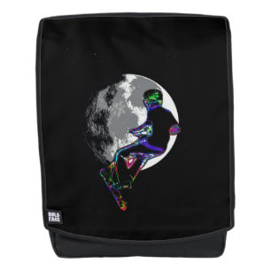 Moonlit Scooter Champ - Scooter Boy Artwork Rucksack
