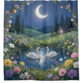 Moonlit Serenade - Duschvorhang