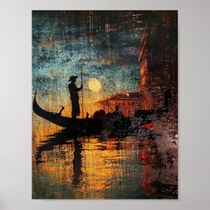 Moonlit Serenade: Venedig-Whisper Poster